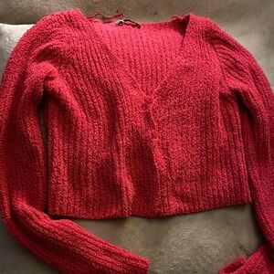 Zara Vibrant Red Women's Cardigan